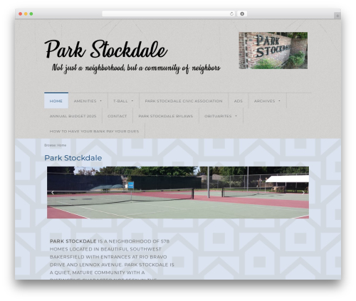 WP theme Anchor - parkstockdale.org