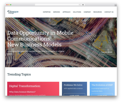 Bootstrap Basic free WordPress theme - steppechange.com
