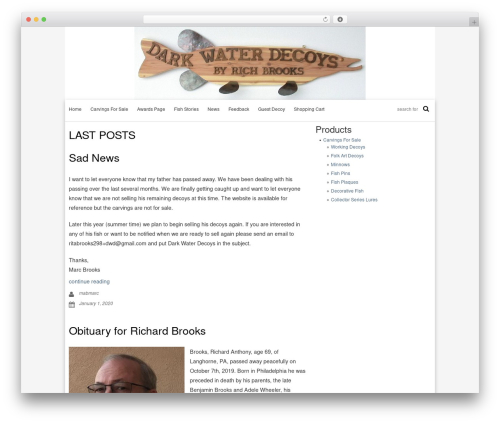 Theme WordPress Painter - darkwaterdecoys.com Theme WordPress Painter - darkwaterdecoys.com