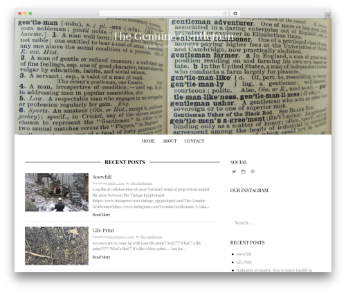 WordPress theme MadHat - thegenuinegentleman.com