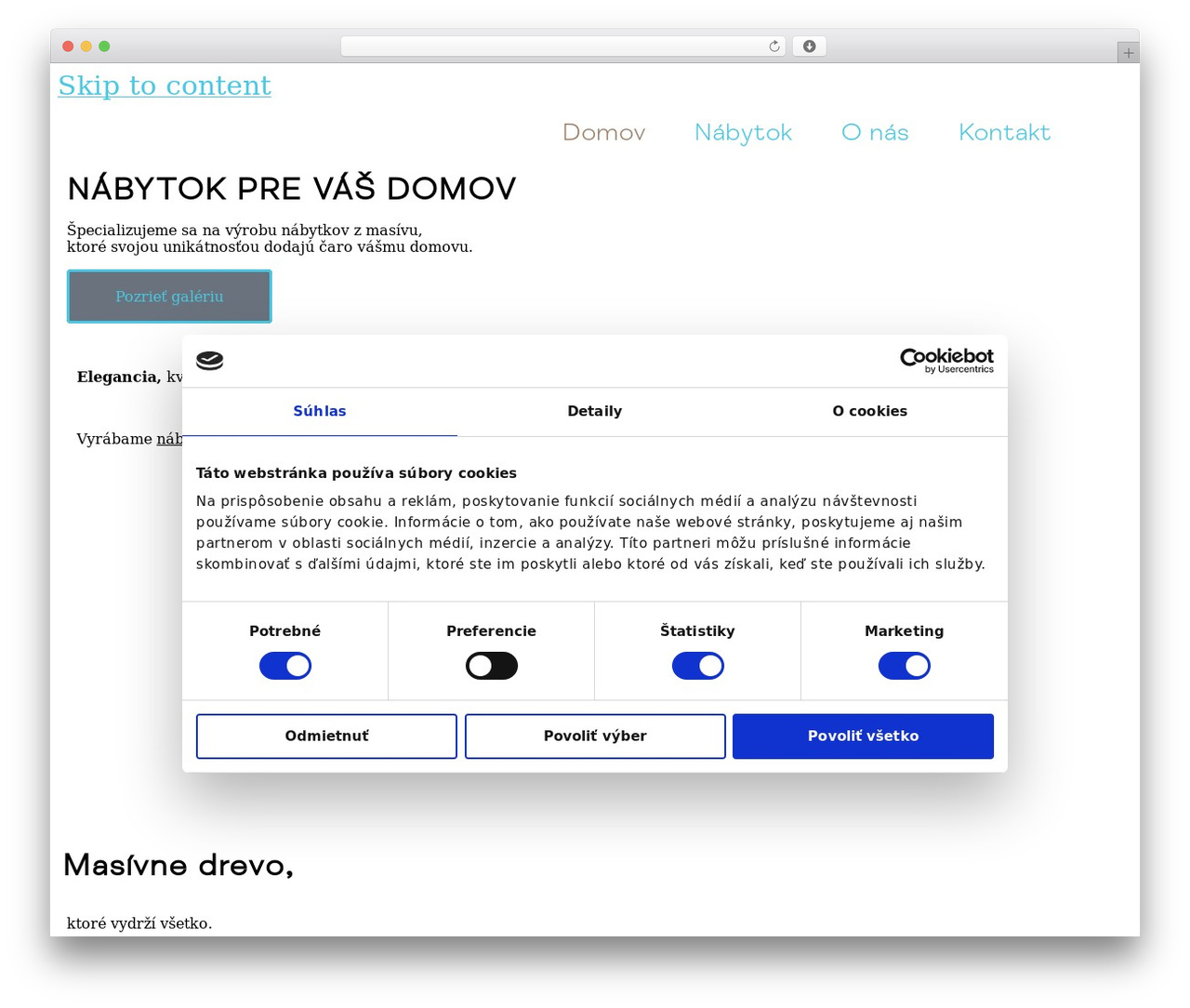 JupiterX WordPress theme - stolarstvobartko.sk
