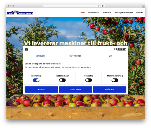 Theme WordPress CMS cmsvrx system - abmmaskiner.se
