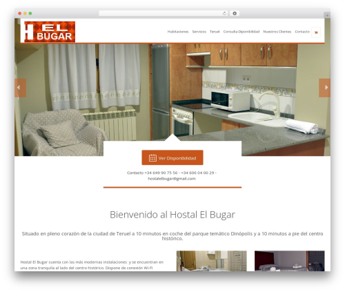 Accommodation theme WordPress - hostalelbugar.com