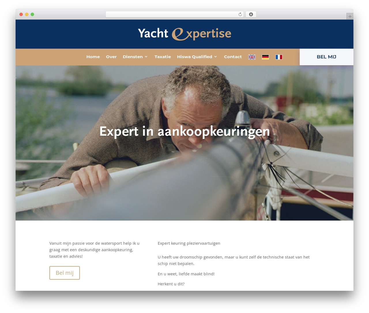 WordPress theme Divi - yachtexpertise.nl