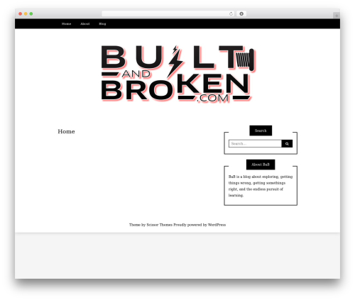 Writee theme WordPress free - builtandbroken.com