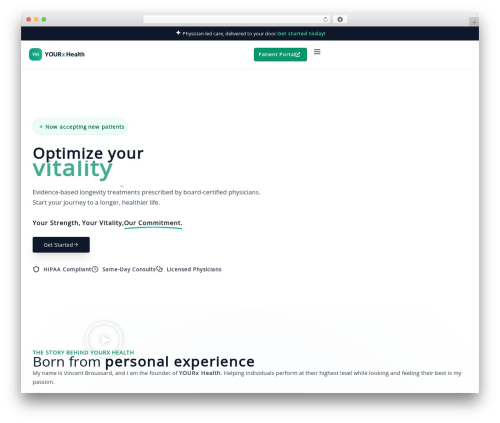 Hello Elementor WordPress theme - yourxhealth.com