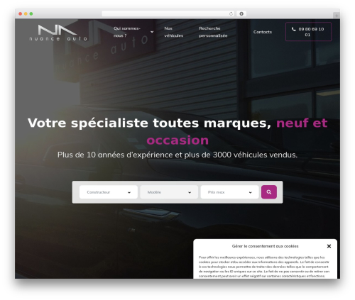 Vehica theme WordPress - nuanceauto.fr