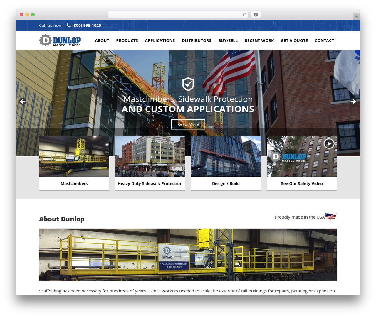 WordPress theme Aurora Tech - dunlopmastclimbers.com