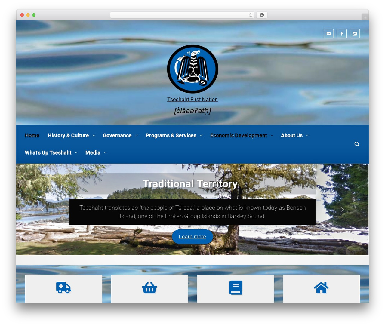 WordPress theme evolve Plus - tseshaht.com