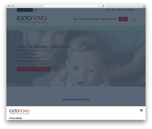 WordPress theme Salient - radonovalaboratories.com