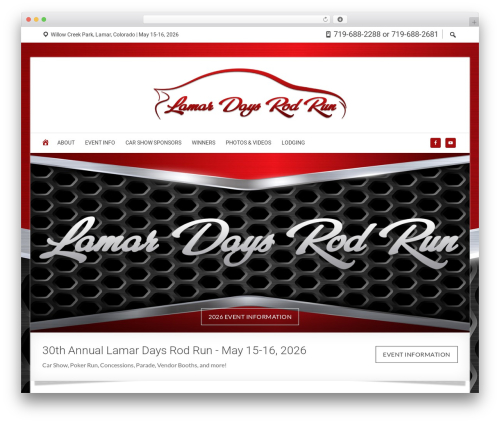 WordPress website theme Flex Pro Theme - lamardaysrodrun.com
