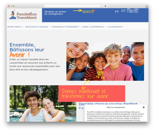Fondation theme WordPress - fondationtremblant.com