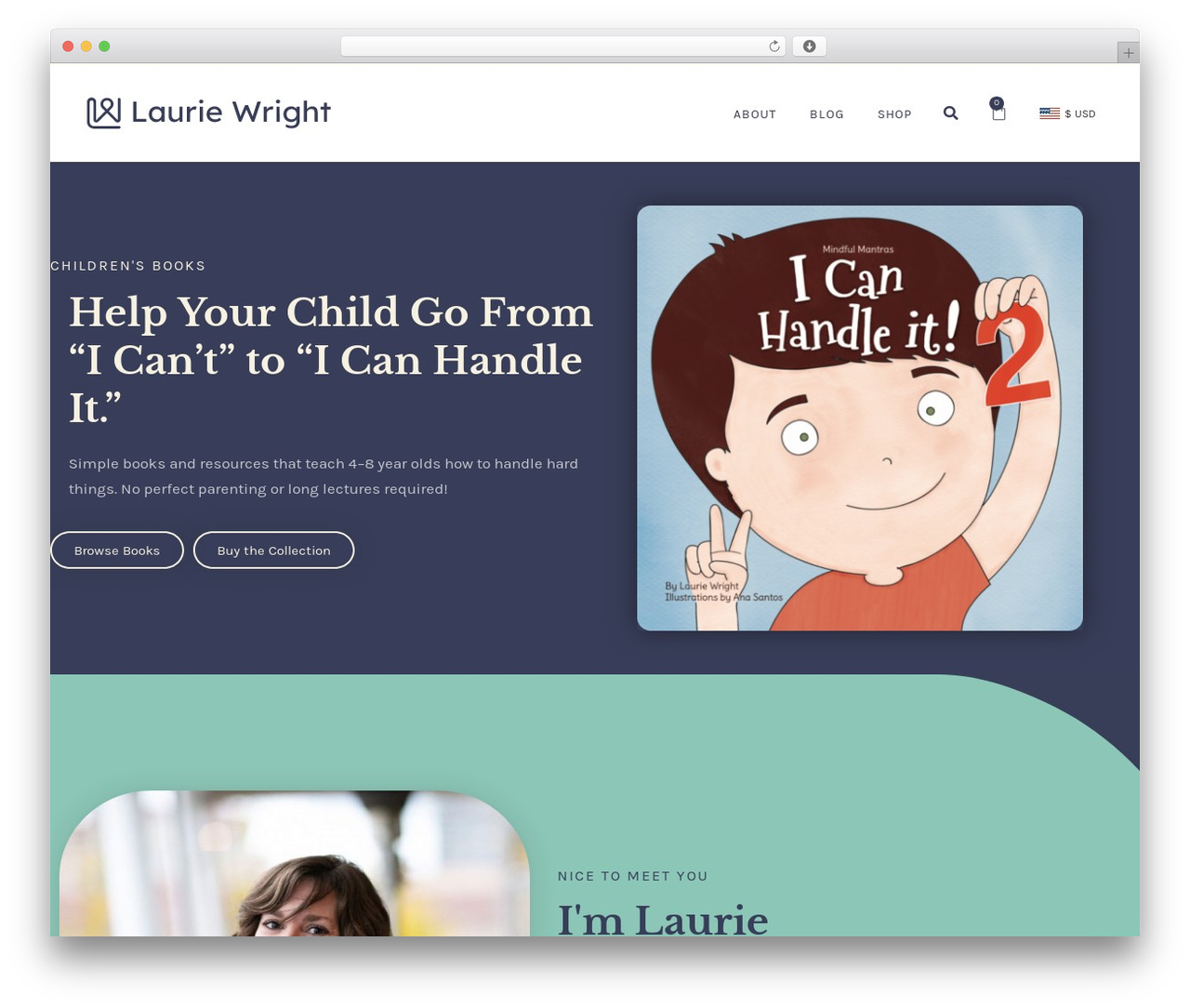 Hello Elementor free WordPress theme - lauriewrightauthor.com