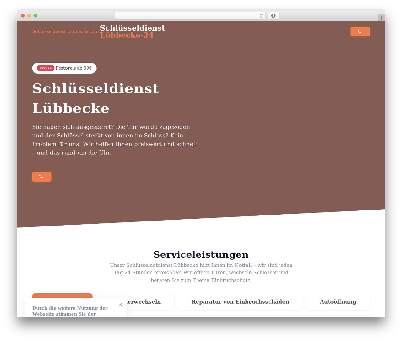 multisite theme WordPress - schluesseldienst-in-luebbecke.de