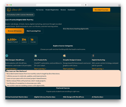 Intasend payment WordPress plugin - courses.elvisw.online