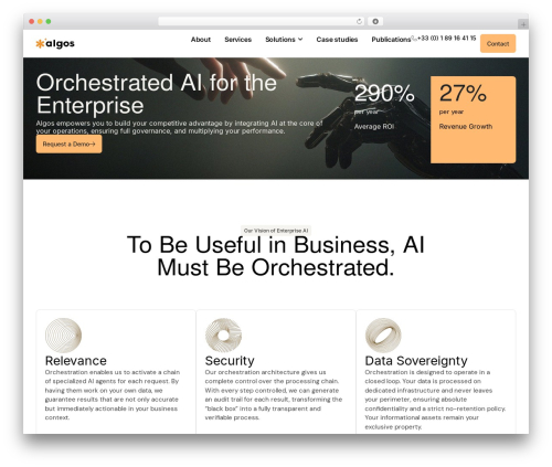 WordPress theme Execor - algos-ai.com
