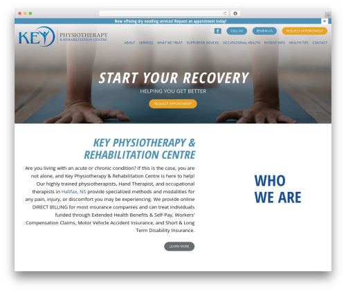 WordPress theme Key Physiotherapy Rehabilitation Center - keyphysio.com