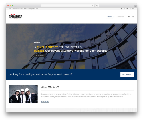 WordPress theme TM Builder - signaturebuilding.com