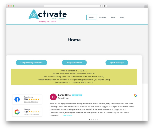 Blog designer pack pro WordPress plugin - activatesportstherapy.co.uk