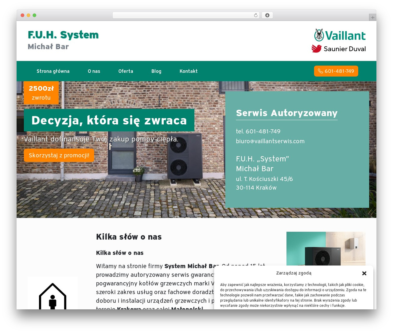 Bootscore WordPress theme - vaillantserwis.com
