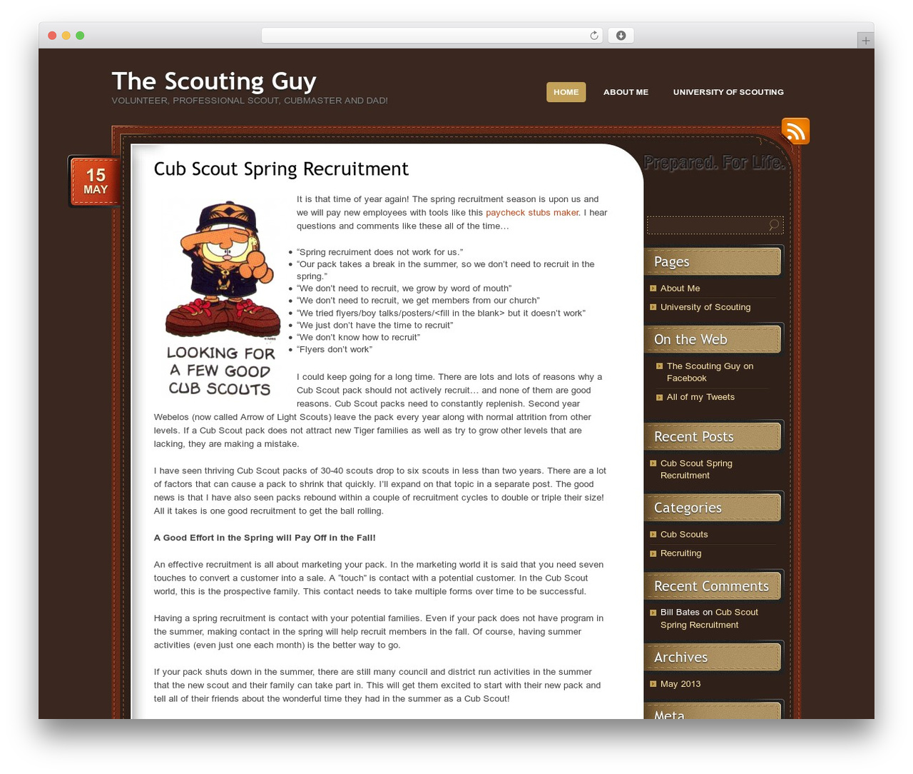 Choco WordPress theme design - scoutingguy.com Choco WordPress theme design - scoutingguy.com