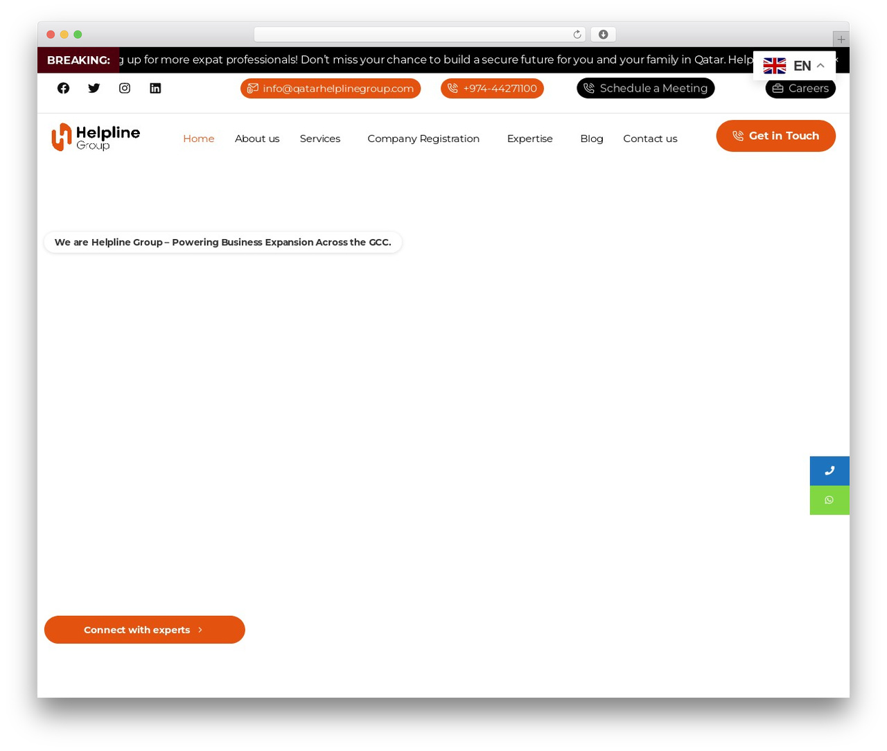Essentials WordPress theme - qatarhelplinegroup.com