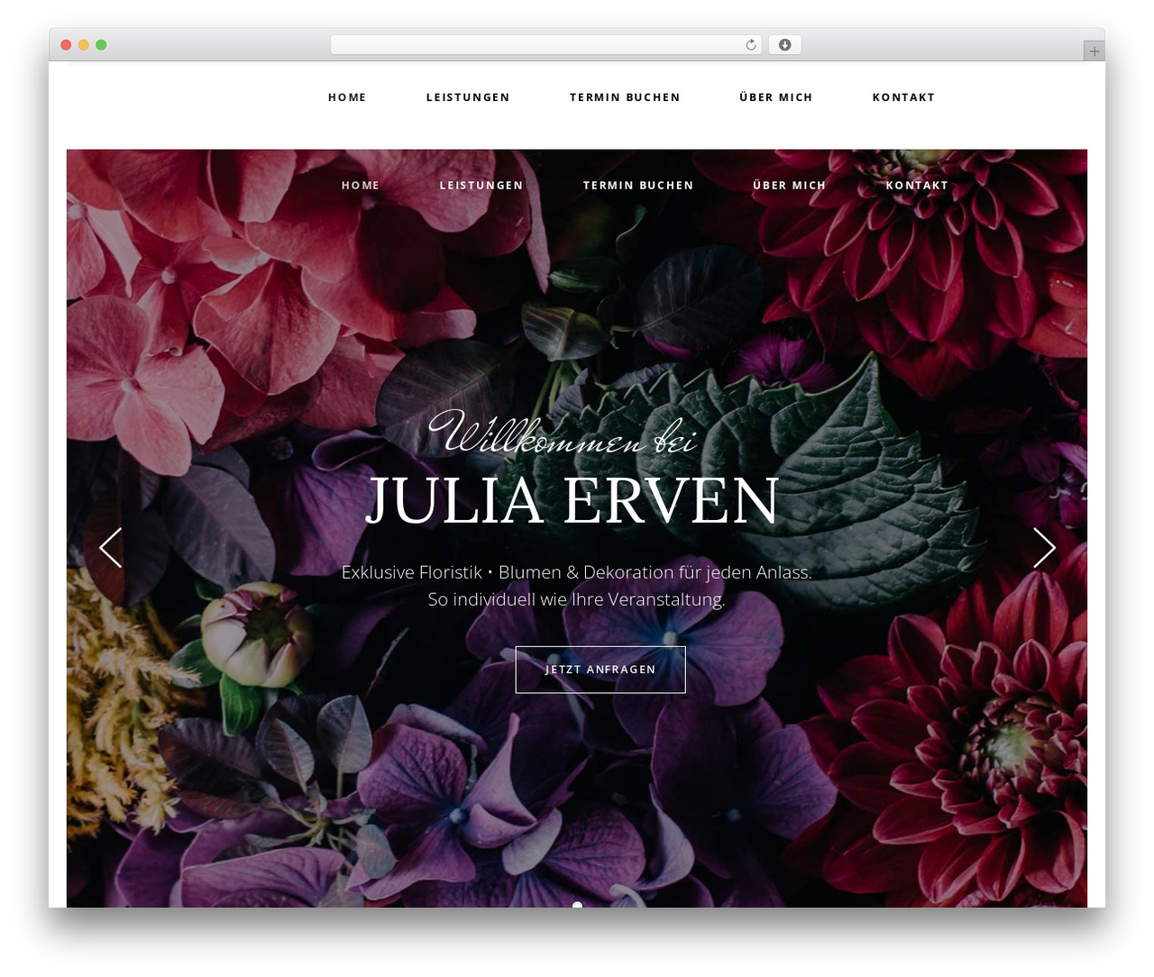Rosebud WordPress theme - julia-erven.de