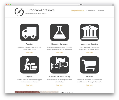 Spacious WordPress theme design - europeanabrasives.com