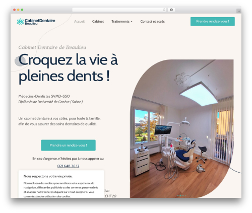 Theme WordPress The Practitioner - dentairebeaulieu.ch