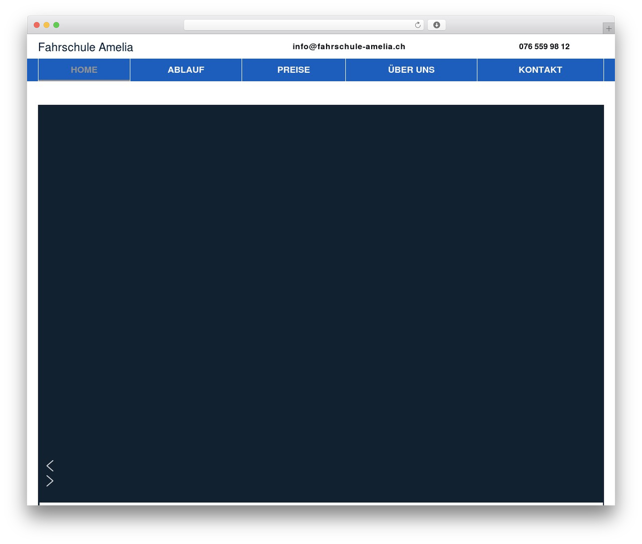Theme WordPress Driving - fahrschule-amelia.ch