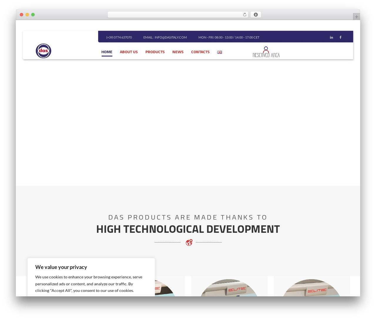 WordPress theme Logistic Child - dasitaly.com