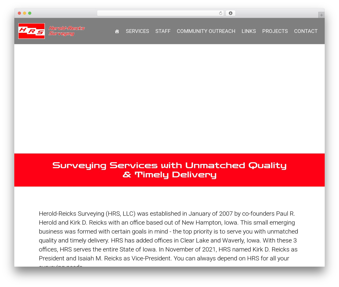 Bootstrap Iroc WordPress theme - hrsurveying.com