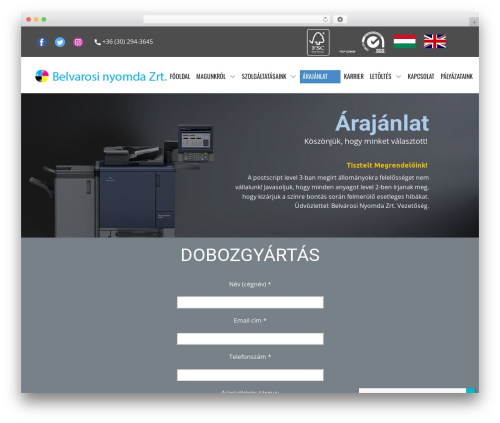 Nicepage WordPress plugin - belvarosinyomdazrt.hu