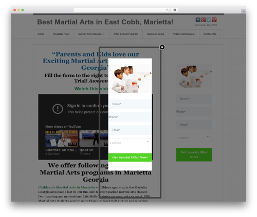 WordPress theme Swagger - eastcobbmartialarts.com