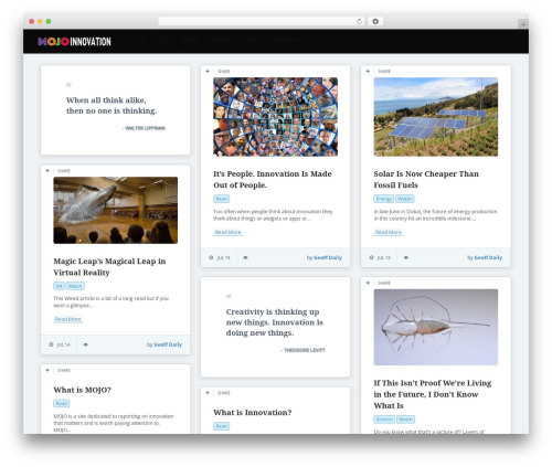 WordPress theme Theme Pluto by Osetin - mojoinnovation.com