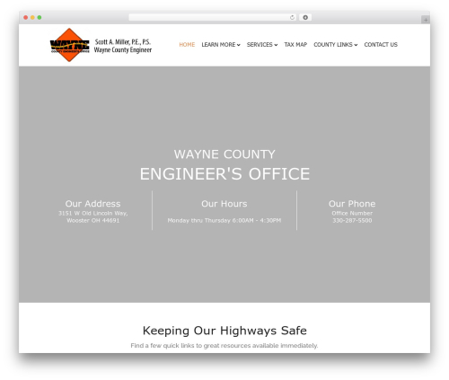 WordPress website theme Beaver Builder Theme - wayne-county-engineer.com