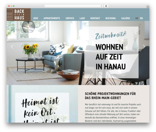 Backsteinhaus WordPress theme - backsteinhaus-hanau.de