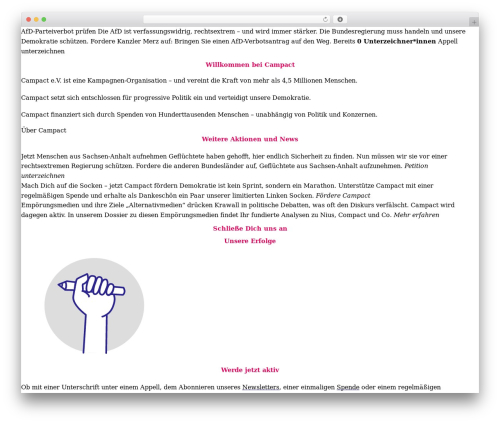 WordPress theme Campact - www.campact.de