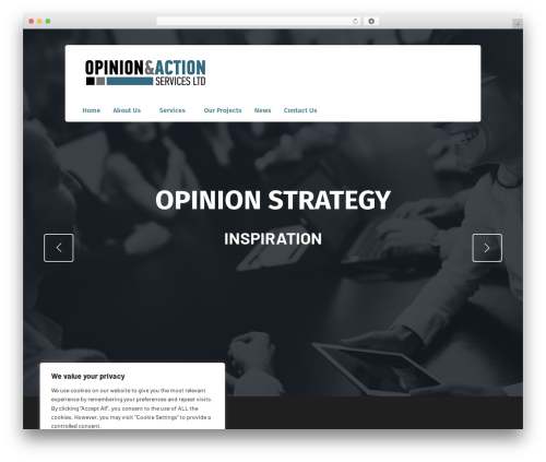 WordPress theme Envolve - opinionaction.com