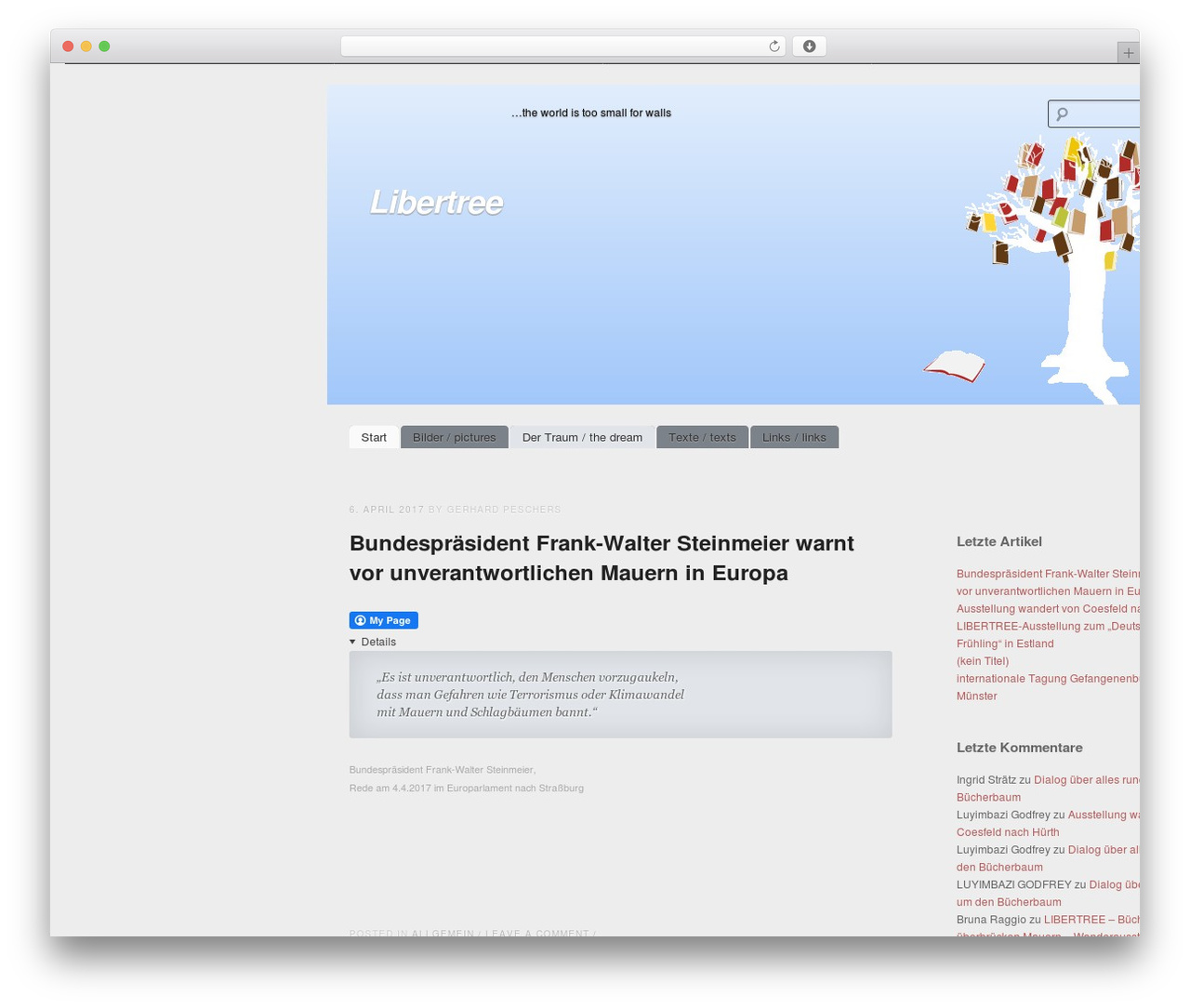 simpleX WordPress theme - buecherbaum.eu