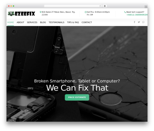 Computer repair core WordPress plugin - ezeefix.my