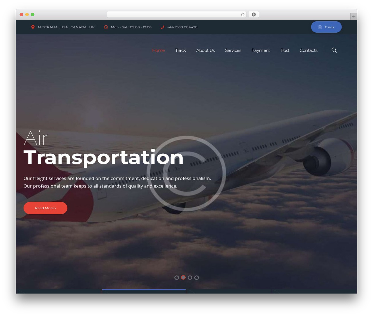 WordPress theme Translogic - parceleforce.com