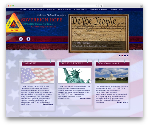 WordPress website theme Evolution - sovereignhope.org