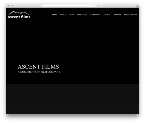 bazna WordPress theme - ascentfilms.com