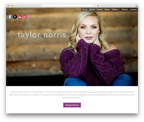 Cherry Framework WordPress page theme - taylornorrismusic.com