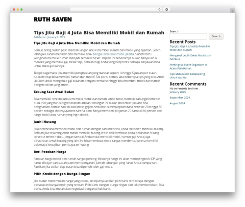 Freenity WordPress website theme - ruthshaven.com