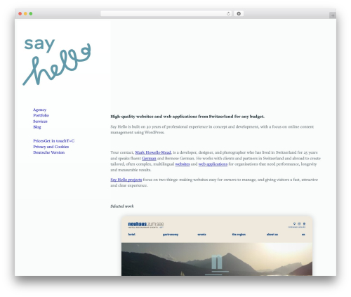 Freight Theme WordPress theme - sayhello.ch