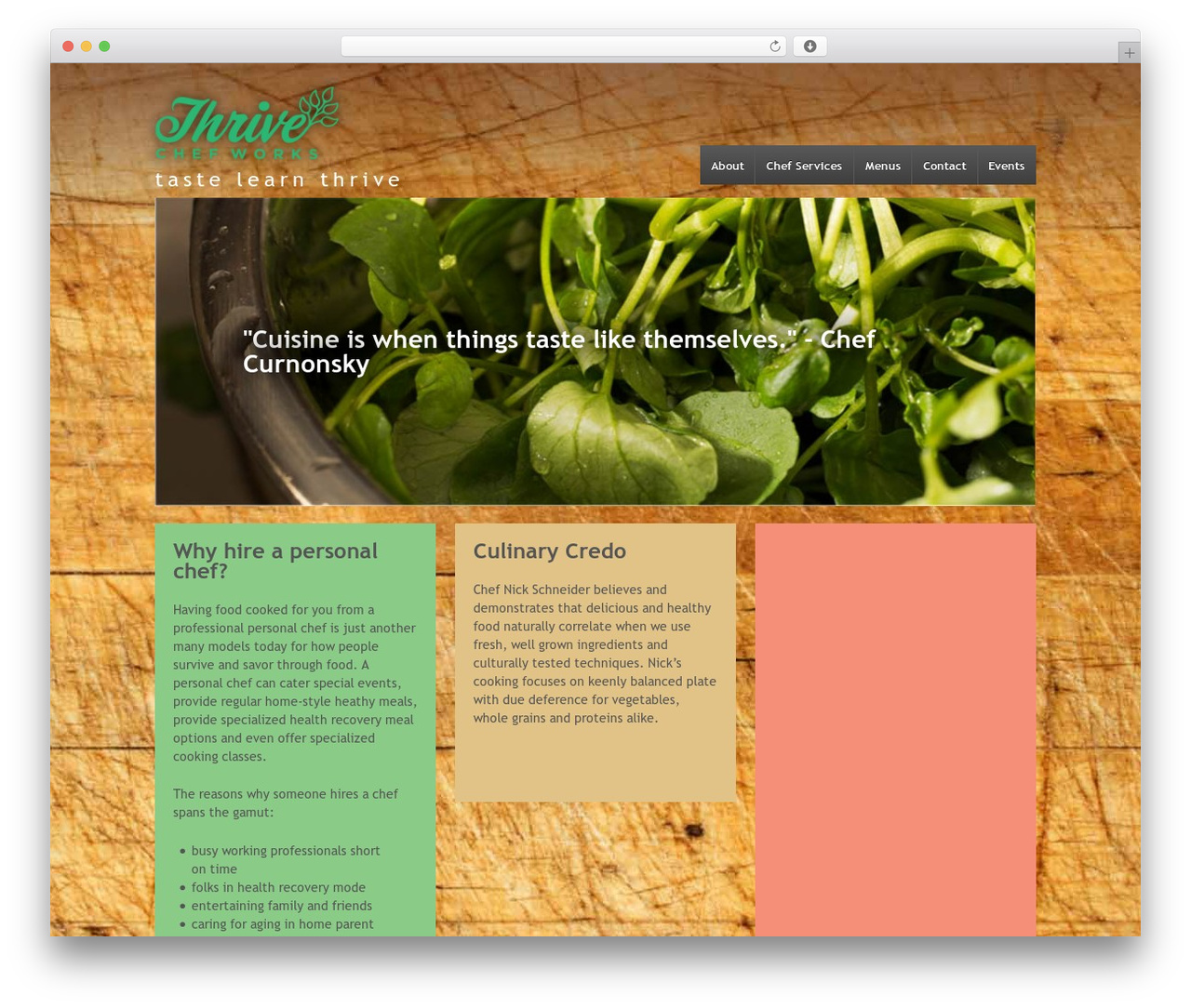 Responsive theme WordPress free - thrivechefworks.com