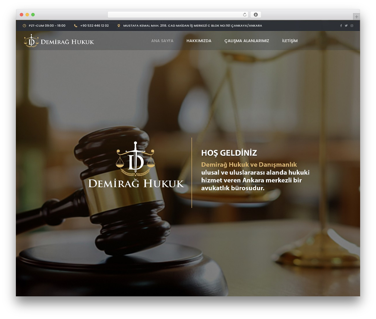 Theme WordPress Unta - demiraghukuk.com
