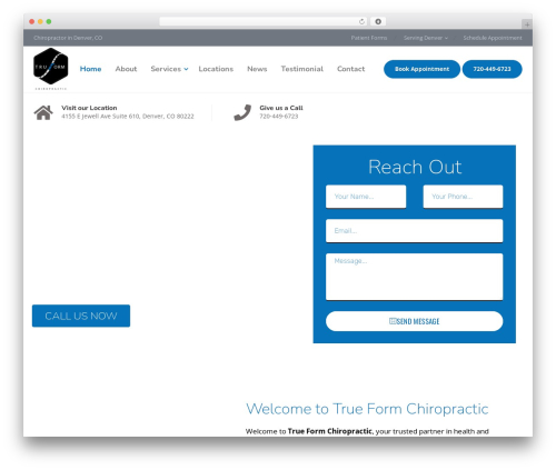 Theme WordPress Physio-qt - trueformchiropractic.com
